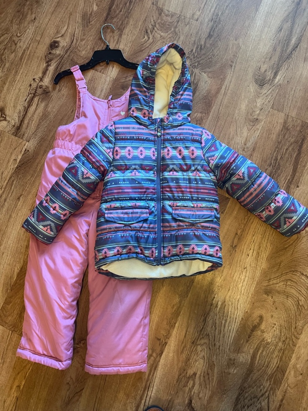OshKosh B'gosh Pink and Patterned Kids Jacket & Snow Pants Set